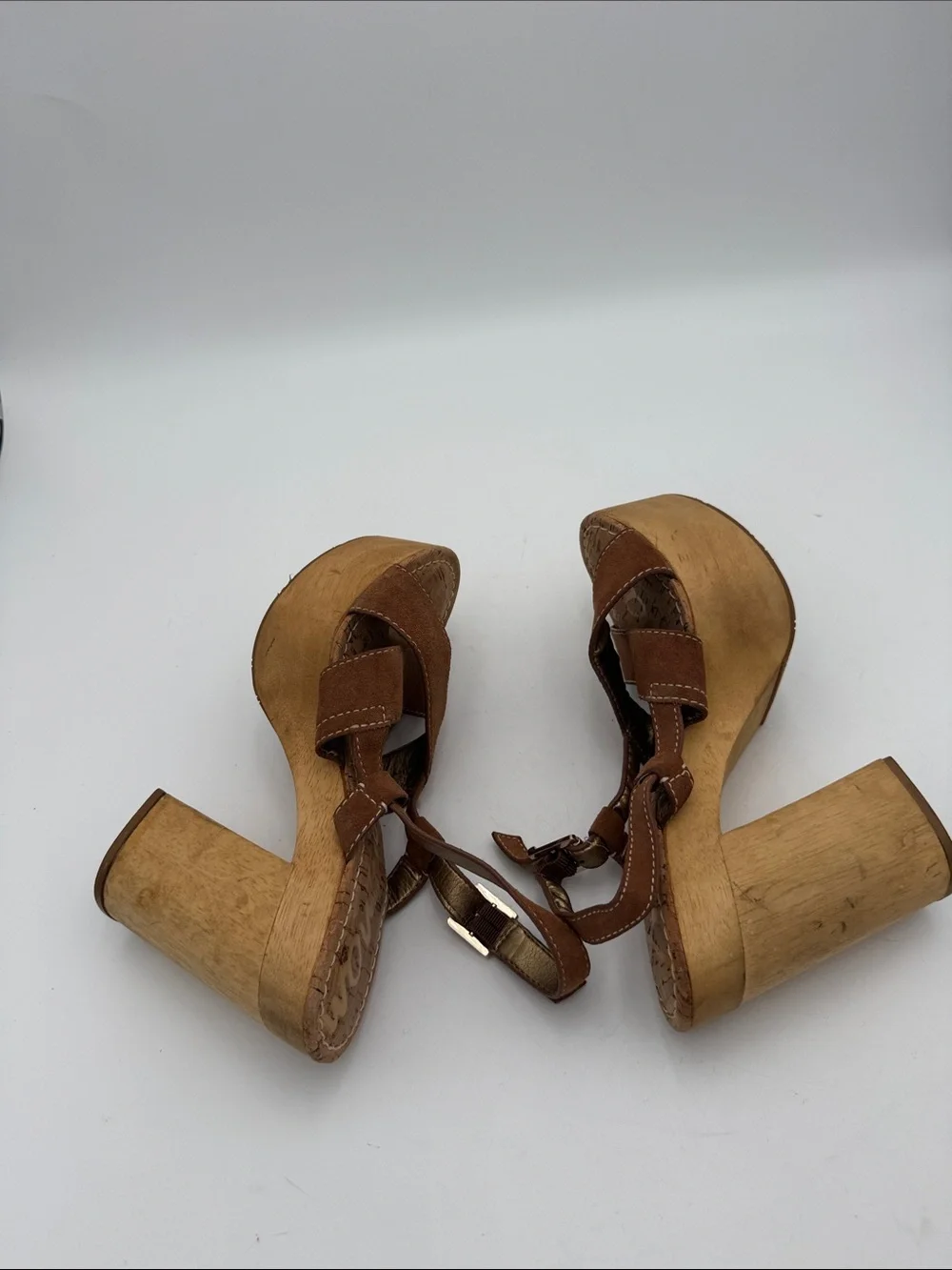 Sam Edelman Brown Suede Platform Sandals - Women 9.5M chunky Y2K gothic retro